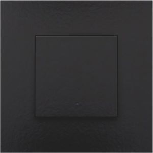 Bouton-poussoir simple avec LED, Niko Home Control, Bakelite® piano black coated