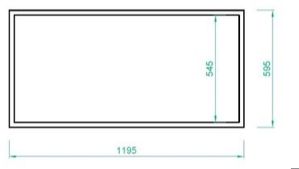 Teco - YALA ONE+ 595x1195mm RA80 37-74W 3000K-4000K UGR<19 IP40