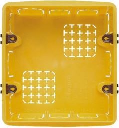 Bticino - Boîte encastrée 2x3 modules Rect. 120 x 107 x 52mm - jaune