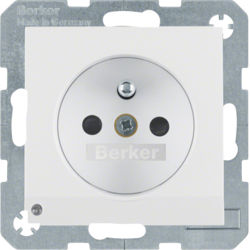 Berker - Wandcontactdoos met LED-oriëntatielicht Berker S.1/B.3/B.7 polarwit, mat