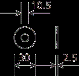 VAN GEEL - Rondelle plate10,5X30X2,5 M10