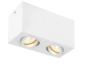 SLV LIGHTING - TRILEDO Double, indoor plafondopbouwlamp, QPAR51, wit, max 10W