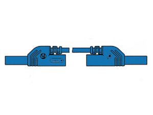 Velleman - Contact protected injection-moulded measuring lead 4mm 25cm / blue (mlb-sh/ws 25/1)