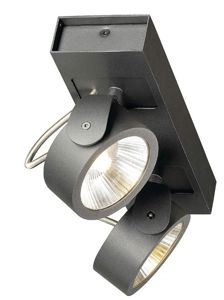 SLV LIGHTING - KALU LED 2 zwart 2xLED 3000K 60°