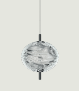 Lodes - Jefferson Mini Pendant Crystal & Black Chrome 2700K