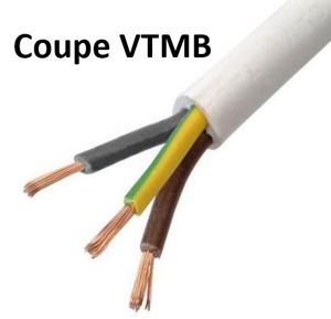 KABEL - Coupe 4 m Câble de raccordement flexible VTMB (H05VV-F) - 4G0,75 mm² - Noir - 4 Metré