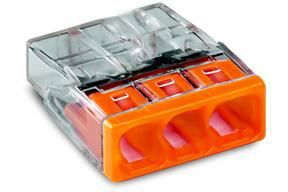 WAGO - 3 x 0,5-2,5mm² Transparant Oranje