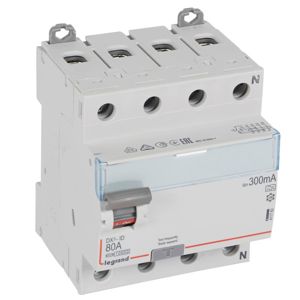 Legrand - Diff schak DX³ 4P 300mA 80A Type A - 4 modules