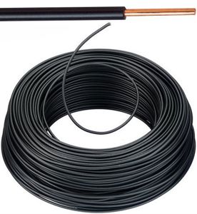 VOB kabel / draad 2,5 mm² Eca - zwart ( H07V-U ) - VOB2ZW