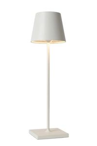 Lucide - JUSTIN - Lampe de table Extérieur - Ø 11 cm - LED Dim. - 1x2,2W 3000K - IP54 - 3 StepDim - Blanc