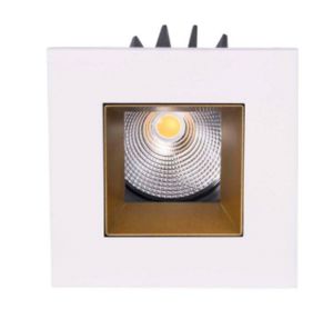 UNI-BRIGHT - Trend Led Downlight Square Wit-Goud 9W / 560Lm / 500Ma / 3000K Incl. Driver