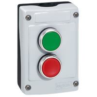 Legrand - Boîte equip. 2 boutons à impul vert "I" + rouge "0"