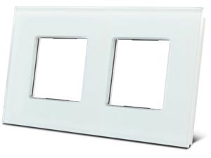 Velleman - Witte dubbele glazen afdekplaat voor bticino® livinglight