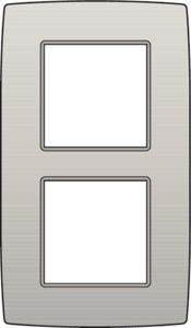 Double plaque de recouvrement verticalement Niko Original light grey 68 mm d'entraxe