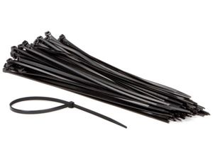 Velleman - Set met nylon kabelbinders - 4.8 x 300 mm - zwart (100 st.)