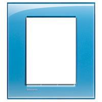 Bticino - LL-Plaque rectangul. 3+3 mod bleu