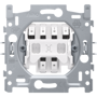 Socle pour un interrupteur permutateur ou un interrupteur à tirette permutateur, 10 AX/250 Vac, bornes à connexion rapide