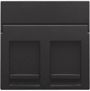 Niko, Centraalplaat data 2x RJ, Bakelite® piano black coated