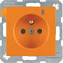 Berker - Wandcontactdoos met controle-LED Berker S.1/B.3/B.7 oranje, glanzend